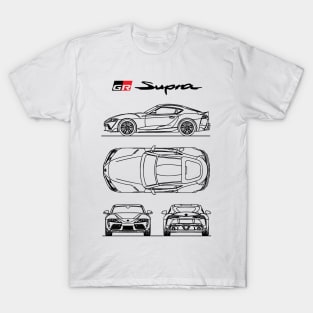 Supra MK5 (GR Supra) Blueprint T-Shirt